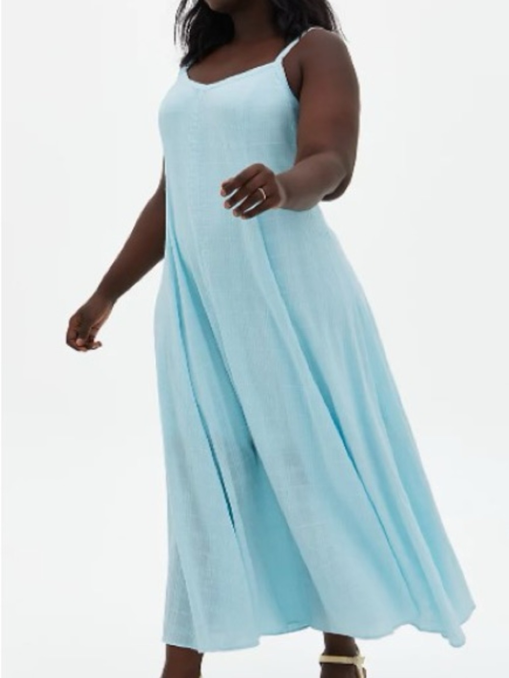 Torrid Light Blue Trapeze Maxi Dress - Size 4